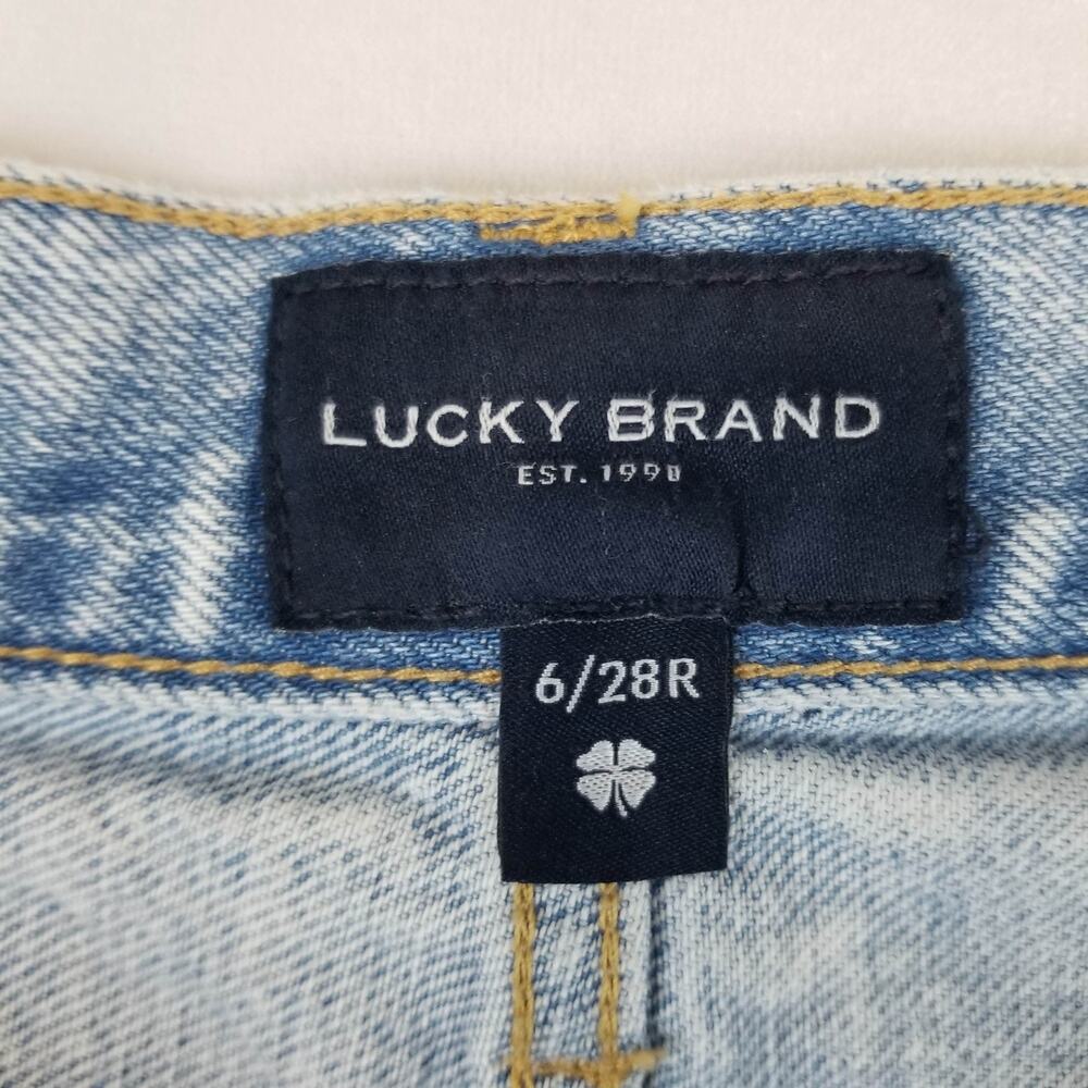 Lucky Brand Jeans Womens 6 28R Light Wash Drew Mom High Rise Tapered Denim Pants - Picture 5 of 15